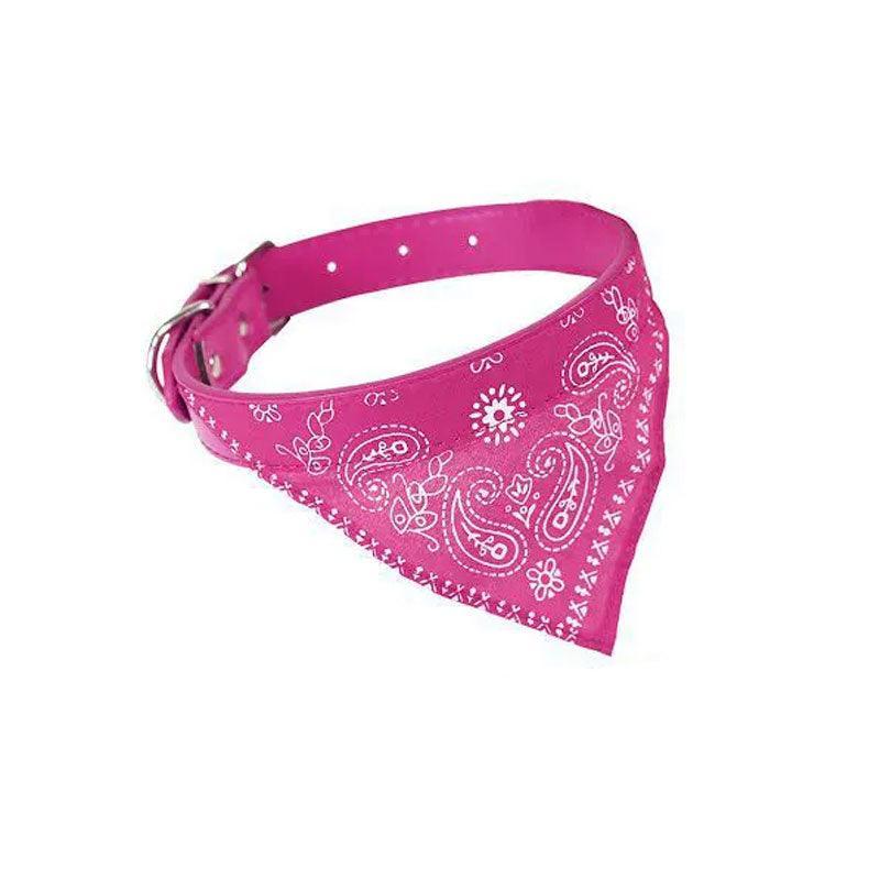 Pet ID Tags: Adjustable Bandana Collar with Bell for Small Dogs and Cats Triangle Scarf Style - Blue