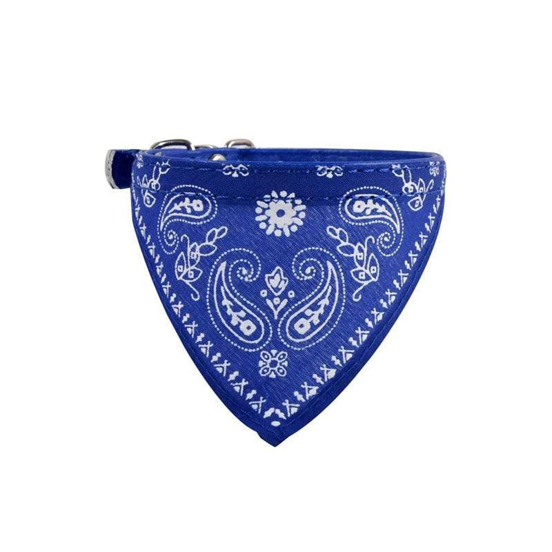 Pet ID Tags: Adjustable Bandana Collar with Bell for Small Dogs and Cats Triangle Scarf Style - Red