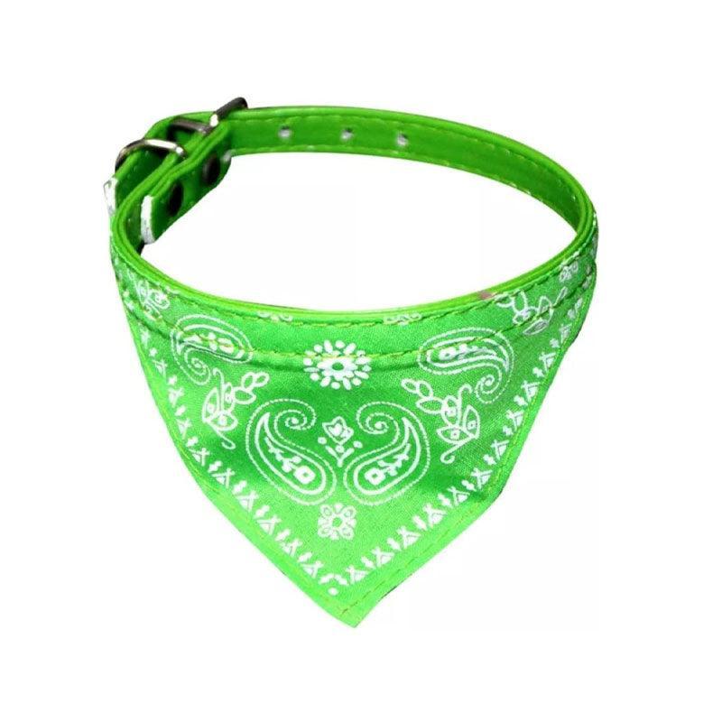 Pet ID Tags: Adjustable Bandana Collar with Bell for Small Dogs and Cats Triangle Scarf Style - Red