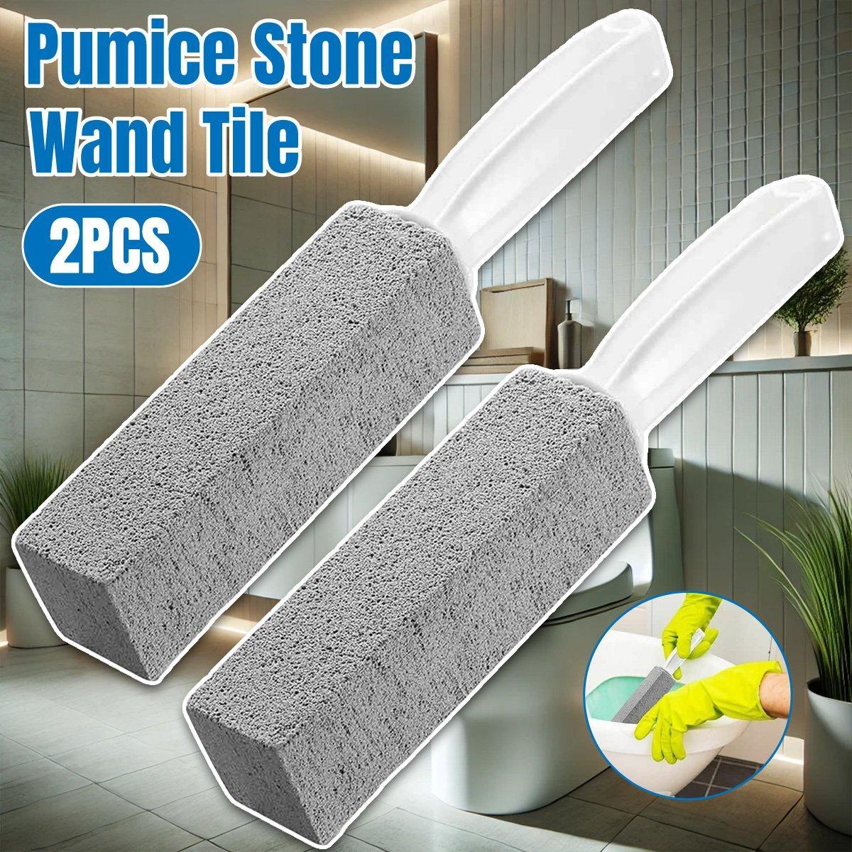 Toilet Brushes & Holders: Pumice Stone Wand Tile Cleaning Stains Brush Cleaner Tool Toilet Bowl Bathtub