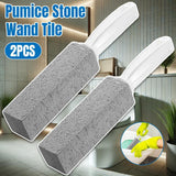 Toilet Brushes & Holders: Pumice Stone Wand Tile Cleaning Stains Brush Cleaner Tool Toilet Bowl Bathtub