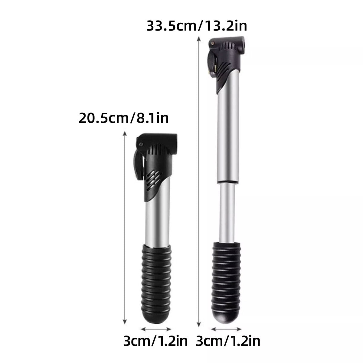 Bicycle Parts: Aluminium Mini Bicycle Air Pump Bike Hand Ball Inflator Portable Cycling Tyre