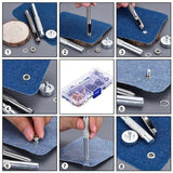 Hand Tools: Eyelet Punch Die Tool Kit with 100 Sets of 6mm Grommets for Leather Craft