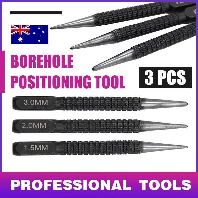 Office Supplies: Nail Centre Punch Set 3PCS Round Head Wood Metal Super Impact Resistance