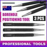 Office Supplies: Nail Centre Punch Set 3PCS Round Head Wood Metal Super Impact Resistance