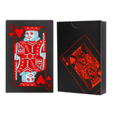 Card Games: Waterproof PVC Playing Cards Poker Deck Black Plastic Magic Tricks Game Set - Blue
