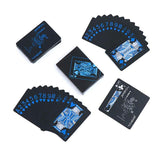 Card Games: Waterproof PVC Playing Cards Poker Deck Black Plastic Magic Tricks Game Set - Red