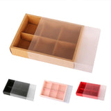 10PCS Cake Box with Transparent Lids Gift Packaging Boxes for Moon Cakes Cookie - Red