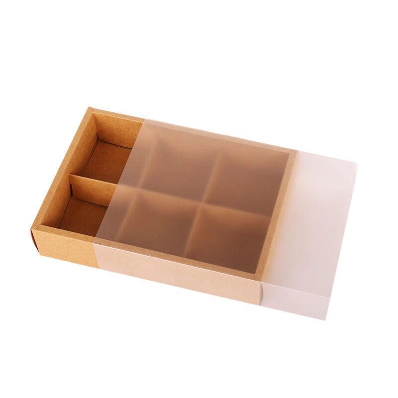 Jewellery Making Kits: 10PCS Cake Box with Transparent Lids Gift Packaging Boxes for Moon Cakes Cookie - Red