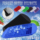 160 Grids Ice Cube Tray Ice Maker Mold Frozen Cubes Silicone Mini Small Diy Au - White