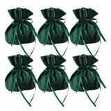 6PCS Velvet Cloth Drawstring Bags Gift Bag Jewelry Ring Pouch Earring Favor - Pink-6PCS