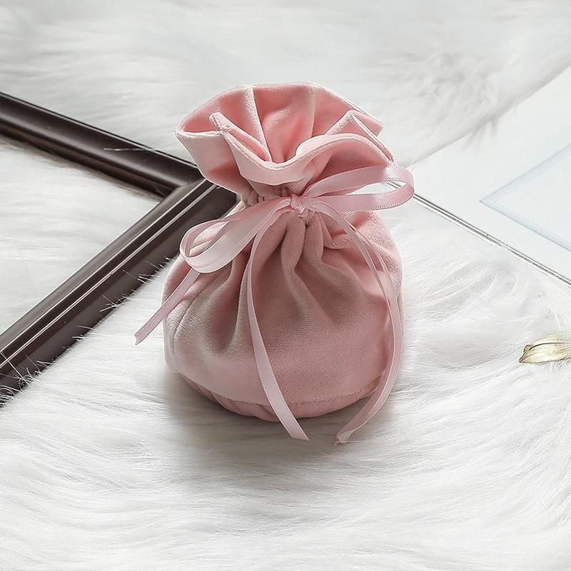 Gift Bags: 6PCS Velvet Cloth Drawstring Bags Gift Bag Jewelry Ring Pouch Earring Favor - Wine Red-6PCS