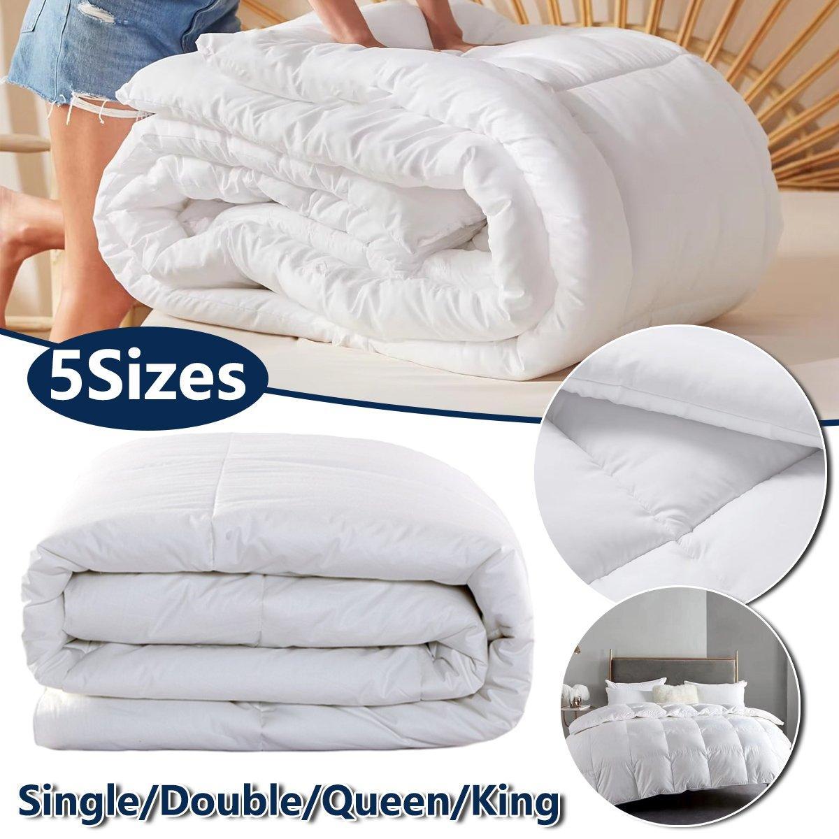 Quilts & Duvets: Luxury Hotel Quilt Core  Soft Microfiber Down Alternative Comforter for All Seasons - 180x210cm-Cotton