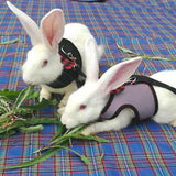 Pet ID Tags: Rabbit Vest Harness Leash Lead Small Animal Pet Mesh Hamster Bunny Traction Rope L - Grey
