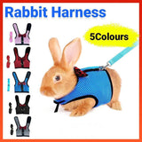 Pet ID Tags: Rabbit Vest Harness Leash Lead Small Animal Pet Mesh Hamster Bunny Traction Rope L - Red