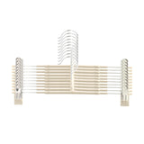 10pcs Home Wardrobe Pant Rack Hanging Trouser Organizer Clothes Hanger - Green