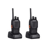 2-6X Bf-88E Two Way Radio Walkie Talkie Uhf 400-470Mhz Handheld and Earbuds - 2 PCS