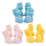 Dog Apparel: 4pcs Cartoon Pet Rain Boots Waterproof Non-Slip Wear-Resistant Shoes for Dogs - Yellow - S