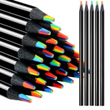 Pens & Pencils: Rainbow Colour Pencils Multicolour Gradient Drawing Pencils for Students