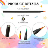Pens & Pencils: Rainbow Colour Pencils Multicolour Gradient Drawing Pencils for Students