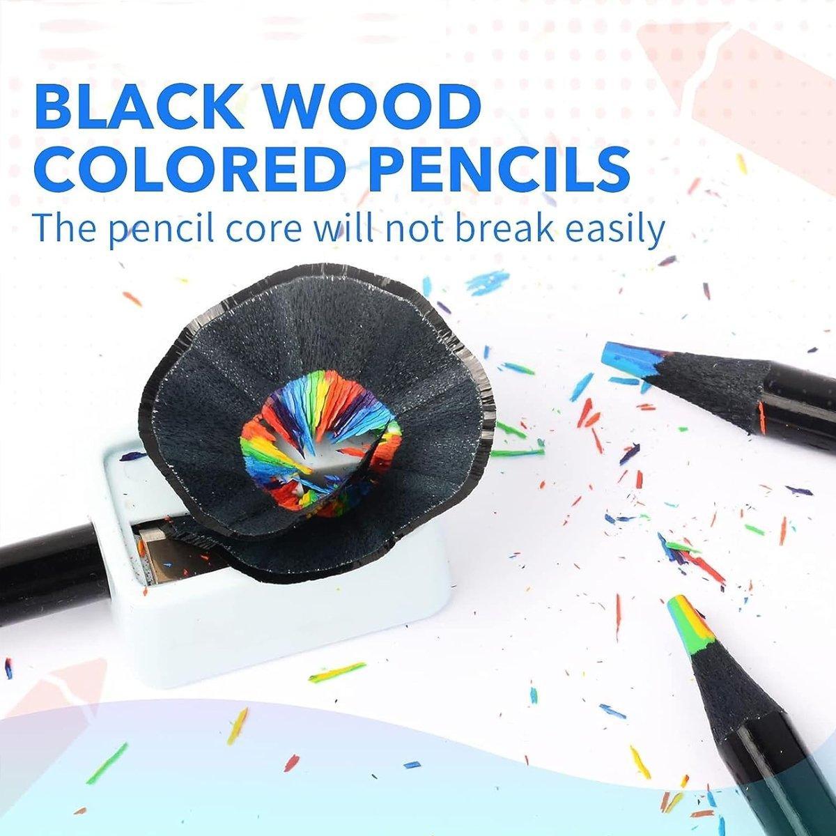 Pens & Pencils: Rainbow Colour Pencils Multicolour Gradient Drawing Pencils for Students