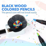 Pens & Pencils: Rainbow Colour Pencils Multicolour Gradient Drawing Pencils for Students