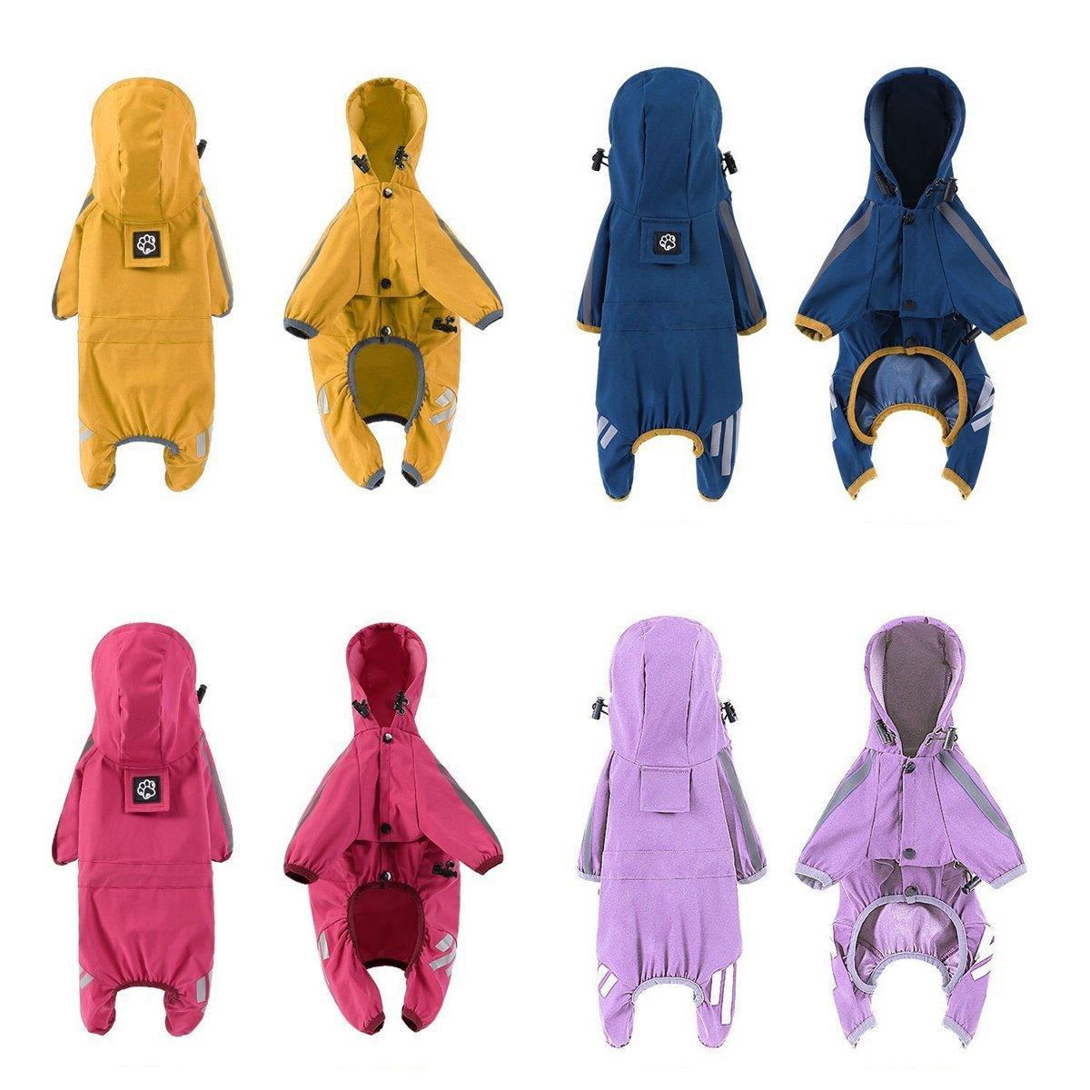 Waterproof Four Corner Pet Raincoats In Large Medium And Small Sizes Are Suitable For Dogs - Pink - S