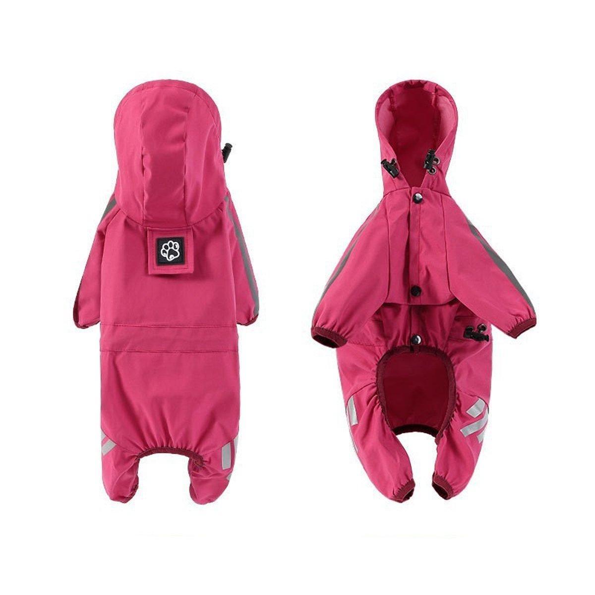 Waterproof Four Corner Pet Raincoats In Large Medium And Small Sizes Are Suitable For Dogs - Pink - S