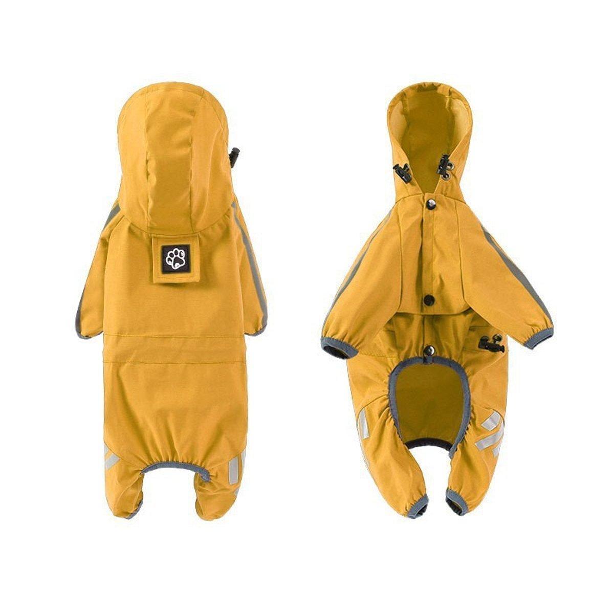 Waterproof Four Corner Pet Raincoats In Large Medium And Small Sizes Are Suitable For Dogs - Orange - L