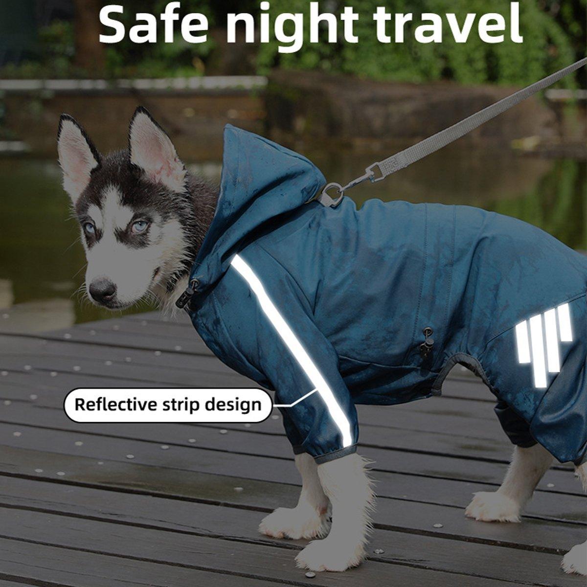 Dog Apparel: Waterproof Four Corner Pet Raincoats In Large Medium And Small Sizes Are Suitable For Dogs - Orange - XXL