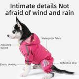 Dog Apparel: Waterproof Four Corner Pet Raincoats In Large Medium And Small Sizes Are Suitable For Dogs - Blue - M