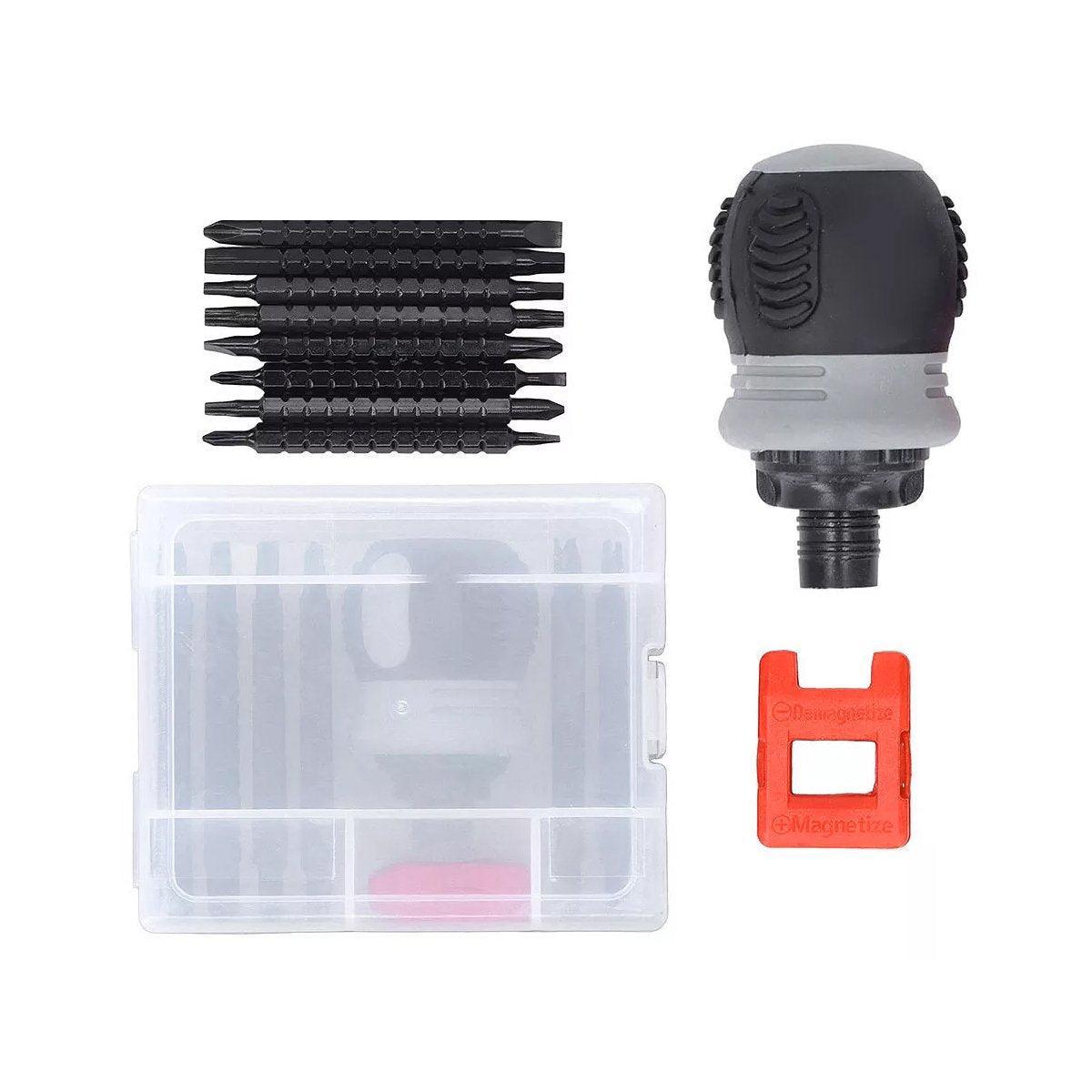Screwdrivers: Ratchet Screwdriver Set with Sleeve Dual Head Screwdriver Expansion Cross Bits - 18-in-1