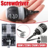 Screwdrivers: Ratchet Screwdriver Set with Sleeve Dual Head Screwdriver Expansion Cross Bits - 22-in-1