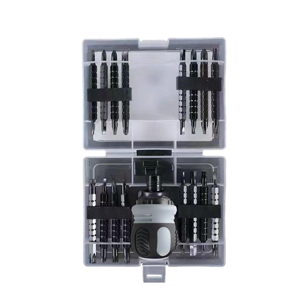 Screwdrivers: Ratchet Screwdriver Set with Sleeve Dual Head Screwdriver Expansion Cross Bits - 22-in-1