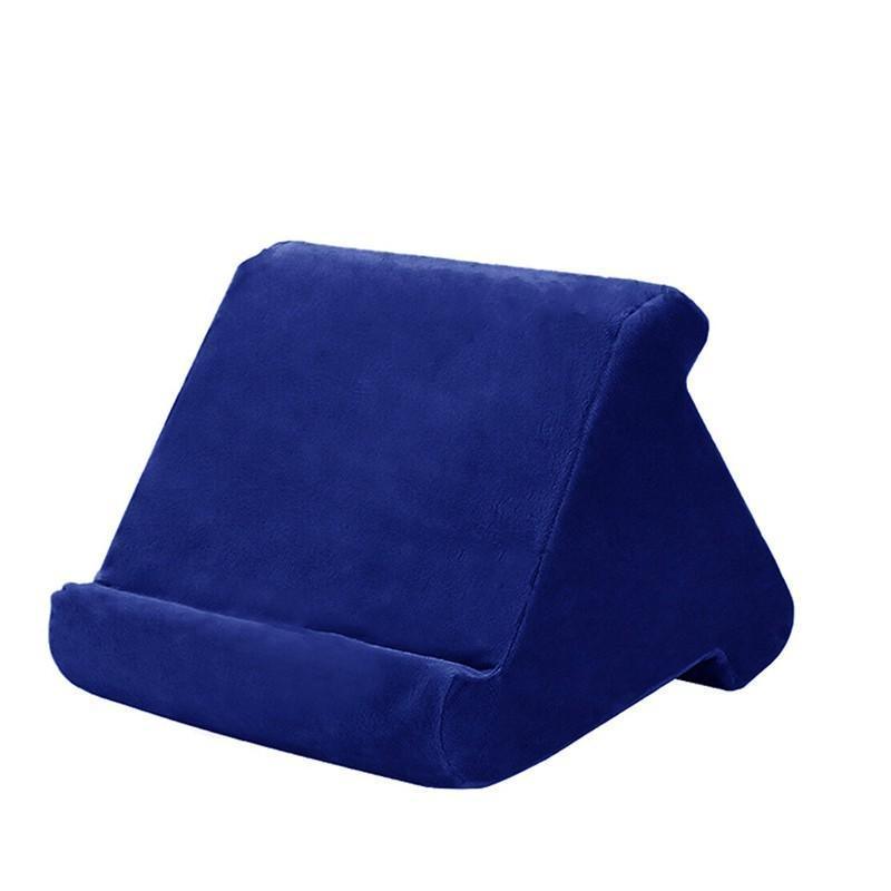 Laptop Stands: Tablet Pillow Stands For iPad Book Reader Holder Rest Laps Reading Cushion - Blue