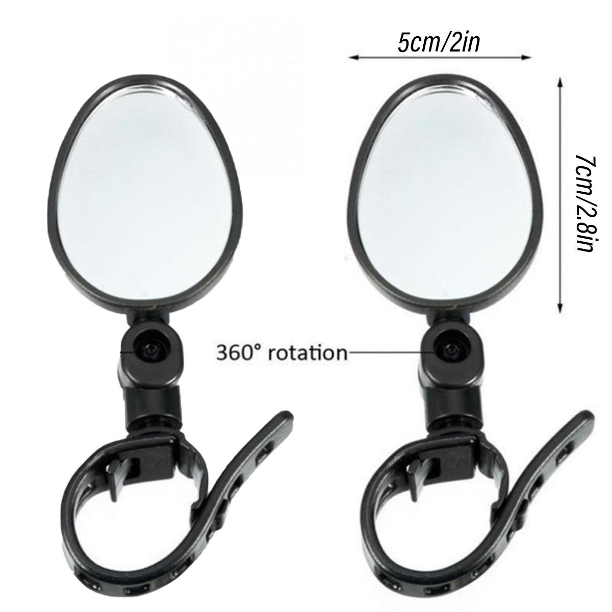 Bicycle Parts: 2pcs Bike Rear View Mirrors Adjustable Mountain Bike Handlebar Mirrors Cycling