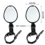 2pcs Bike Rear View Mirrors Adjustable Mountain Bike Handlebar Mirrors Cycling