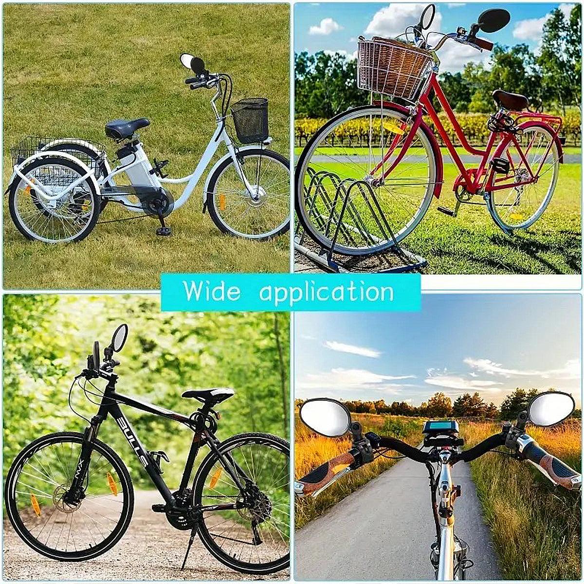 Bicycle Parts: 2pcs Bike Rear View Mirrors Adjustable Mountain Bike Handlebar Mirrors Cycling