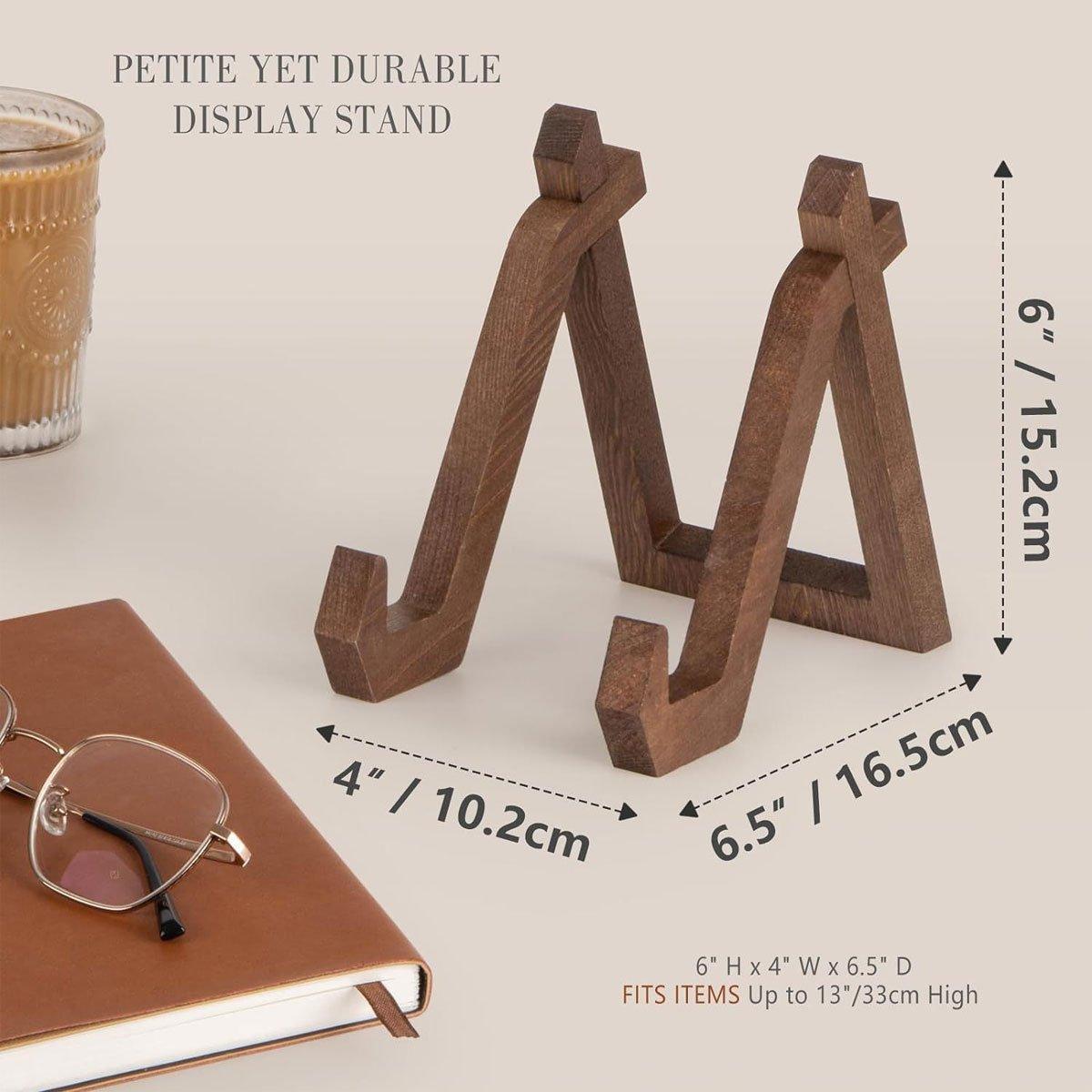 Storage Boxes: Wooden Recipe Stand Menu Display Holder Family Record Poster Stand Base Rack