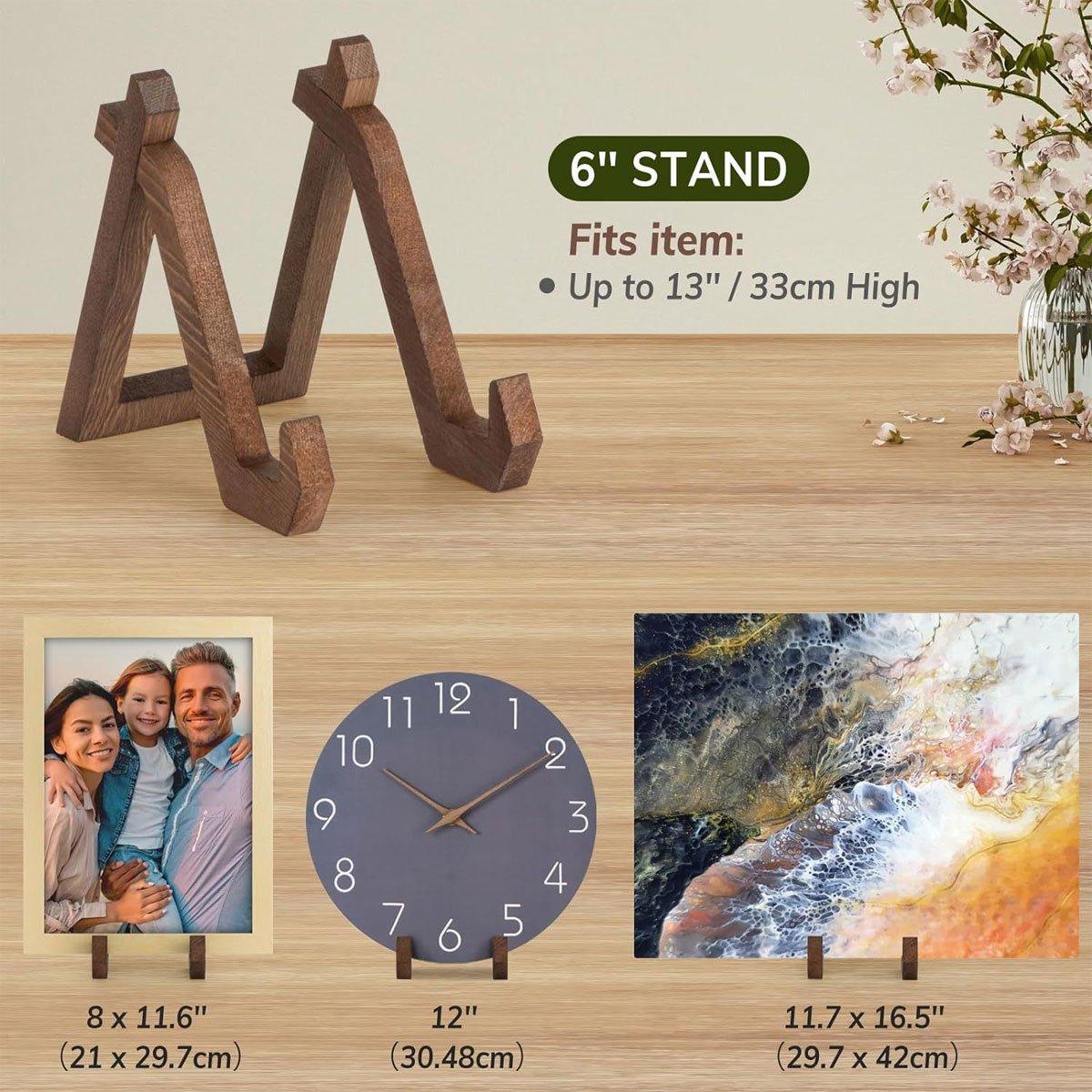 Storage Boxes: Wooden Recipe Stand Menu Display Holder Family Record Poster Stand Base Rack