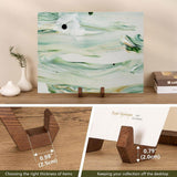 Storage Boxes: Wooden Recipe Stand Menu Display Holder Family Record Poster Stand Base Rack