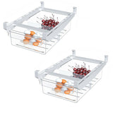 2PCS Adjustable Fridge Drawer Storage Box Under Shelf Refrigerator Organizer
