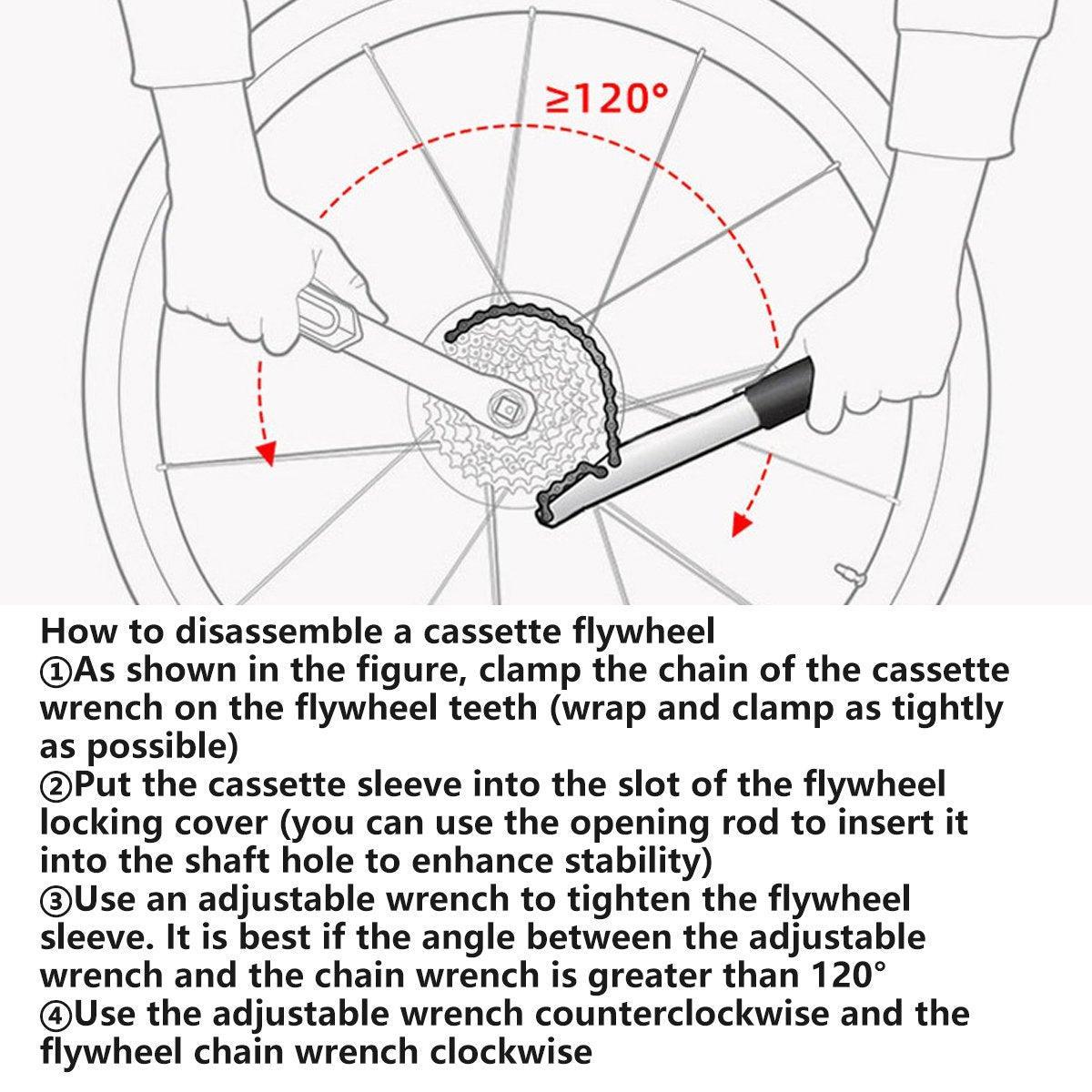 Bicycle Parts: Bicycle Cassette Flywheel Removal Tool Special Wrench for Repair Maintenance