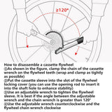 Bicycle Parts: Bicycle Cassette Flywheel Removal Tool Special Wrench for Repair Maintenance