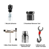 Bicycle Parts: 5PCS Bike Repair Tool Kit Crank Puller Chain Breaker Freewheel Bottom Bracket Remover