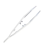 18cm Plastic Luminous Tweezer Feeding Tongs Straight for Reptile Feeder White