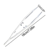18cm Plastic Luminous Tweezer Feeding Tongs Straight for Reptile Feeder White