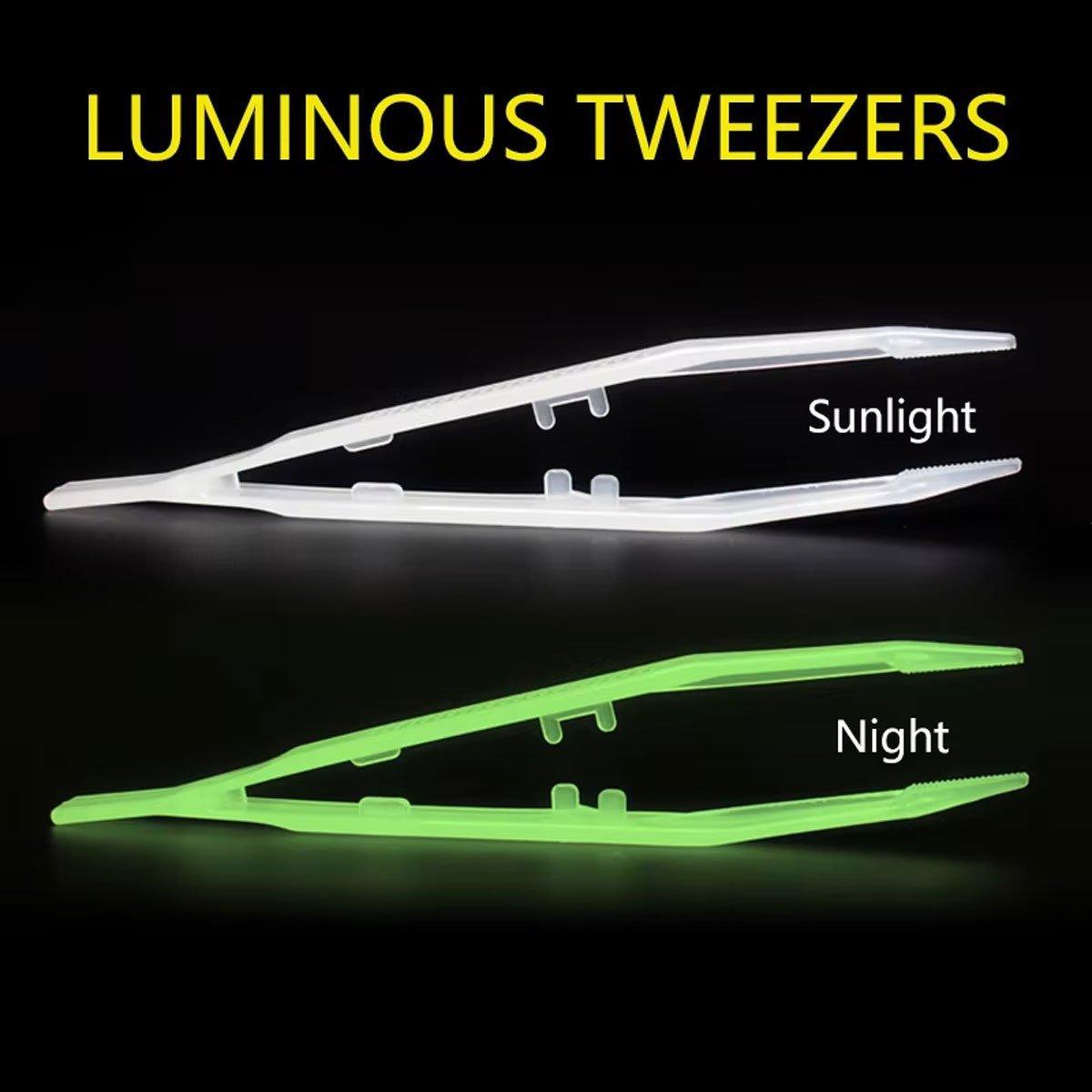 Power & Electrical Supplies: 18cm Plastic Luminous Tweezer Feeding Tongs Straight for Reptile Feeder White