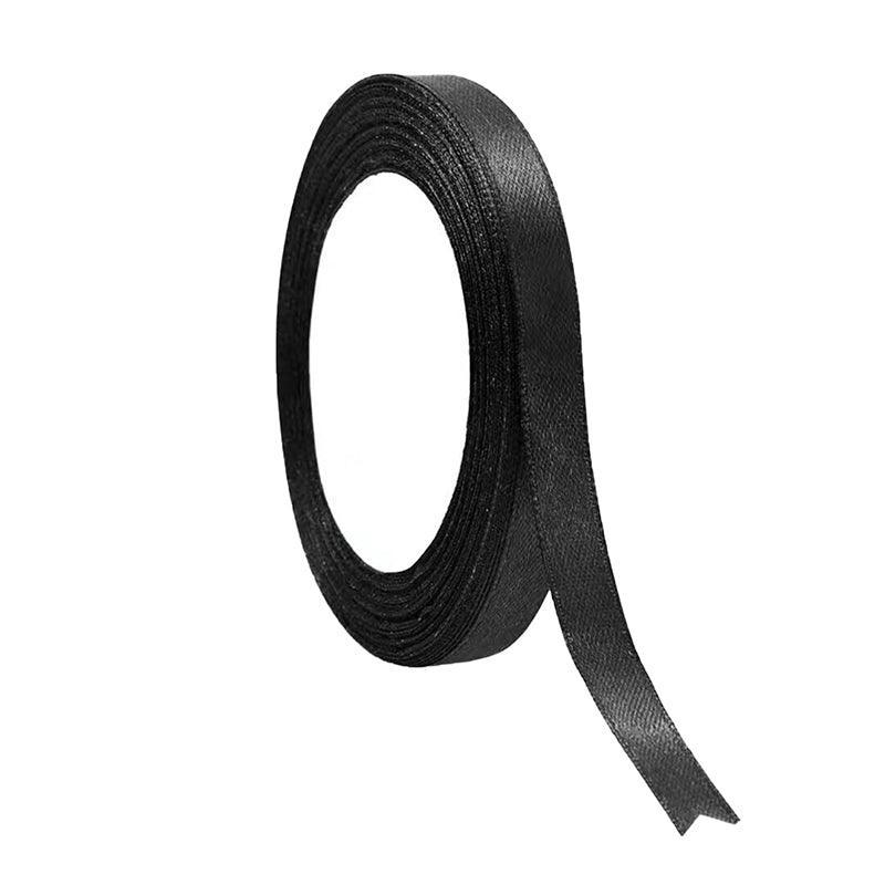 Arts & Crafts: 10mm Width Satin Hair Ribbon Wedding Party Decoration Gift Banquet 5m - Dark Coffee