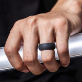 Men's Jewellery: Silicone Rubber Ring Bands 3Pcs - 10